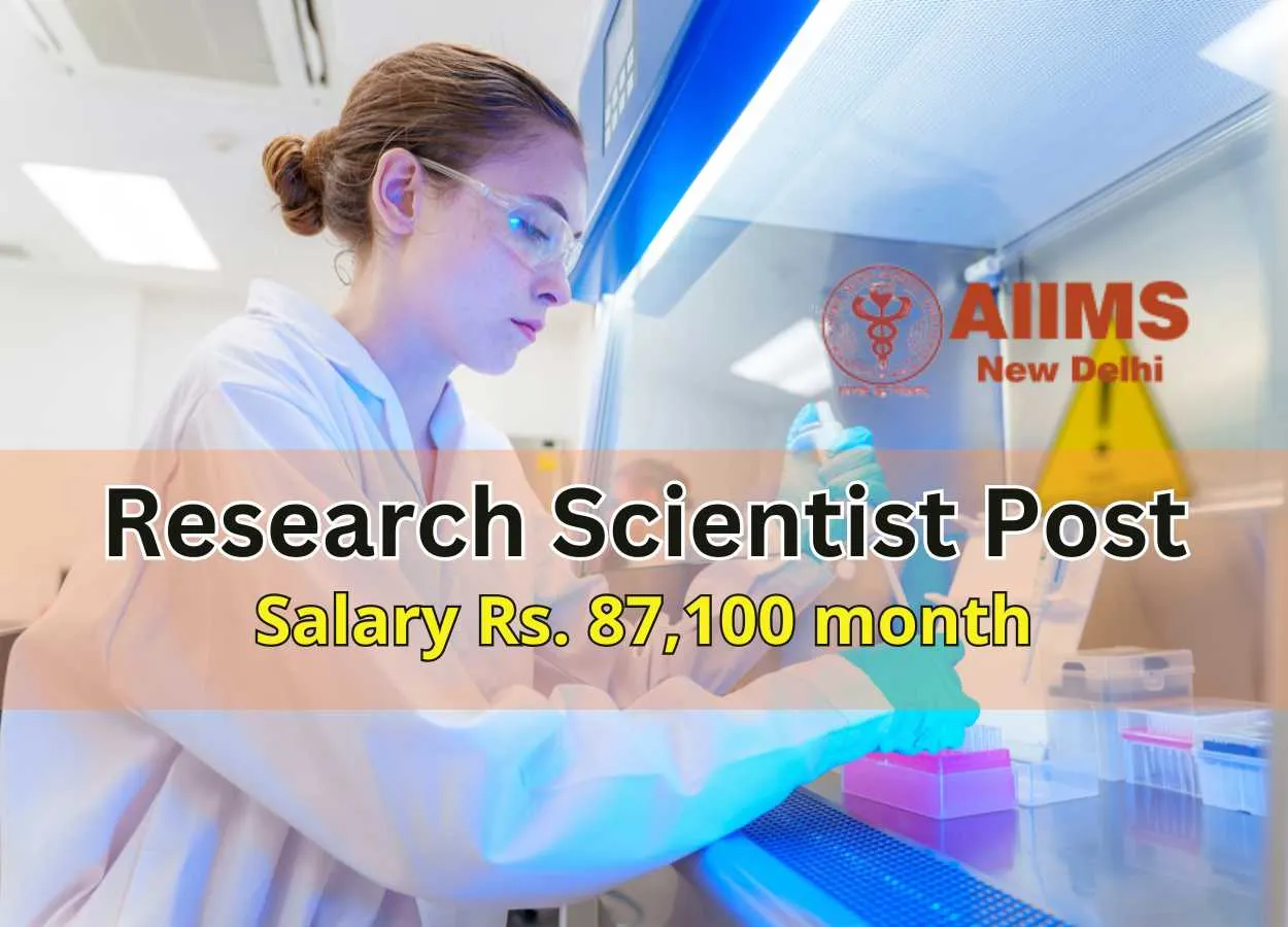 Advertisement for Research Scientist at AIIMS