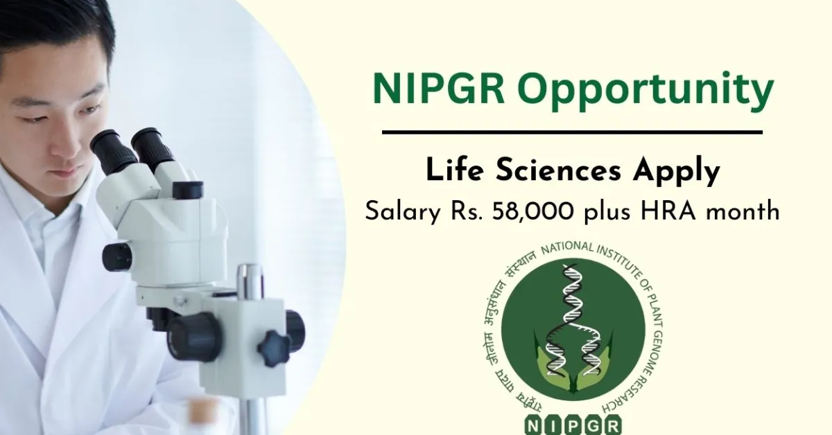 Advertisement for the post of Research Associate at NIPGR