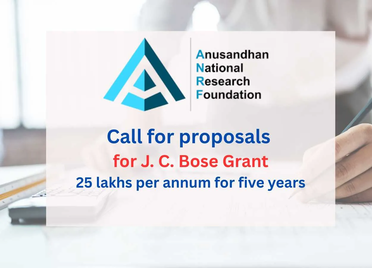 ANRF announces call for proposals for J. C. Bose Grant