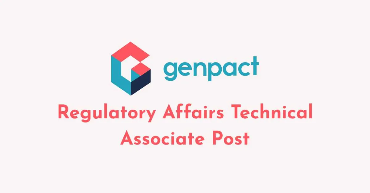 Apply Online for Regulatory Affairs Technical Associate at Genpact