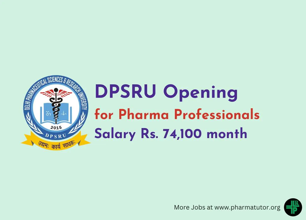 DPSRU Opening for Pharma Professionals