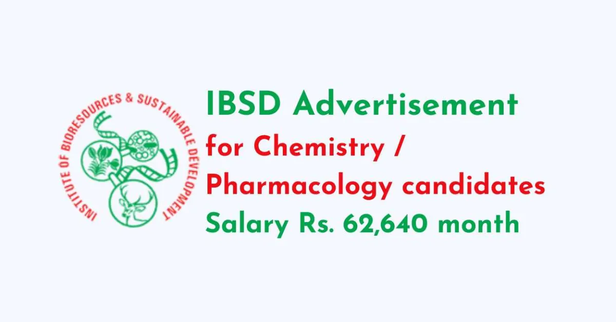 IBSD Advertisement for Chemistry / Pharmacology candidates