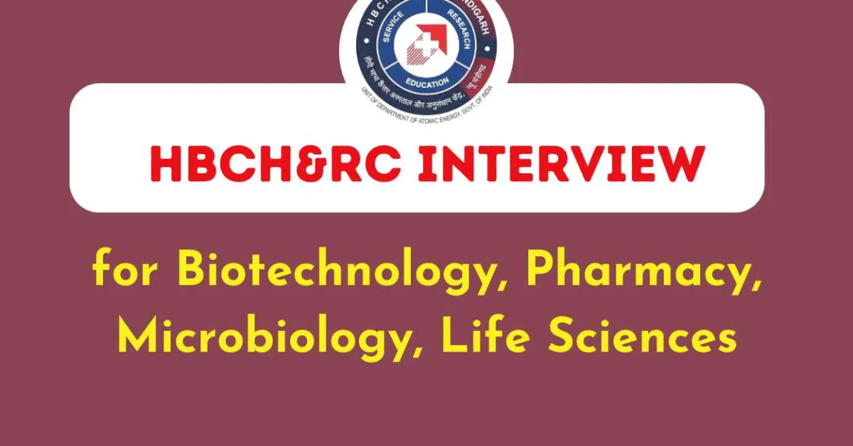 Interview for Biotechnology, Pharmacy, Microbiology, Life Sciences at Homi Bhabha Cancer Hospital