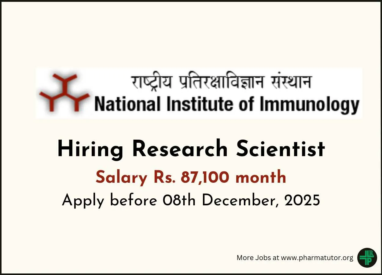 National Institute of Immunology Hiring Research Scientist