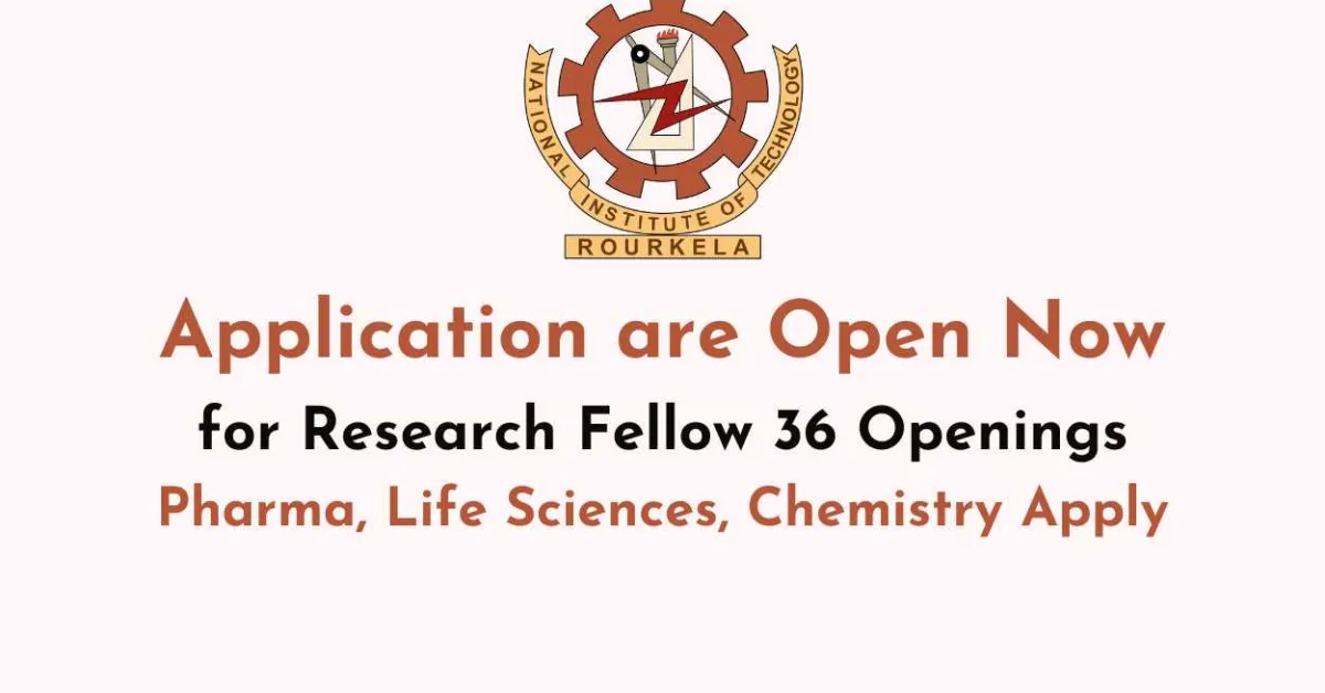 NIT Rourkela Advertisement for Pharma, Life Sciences, Chemistry candidates