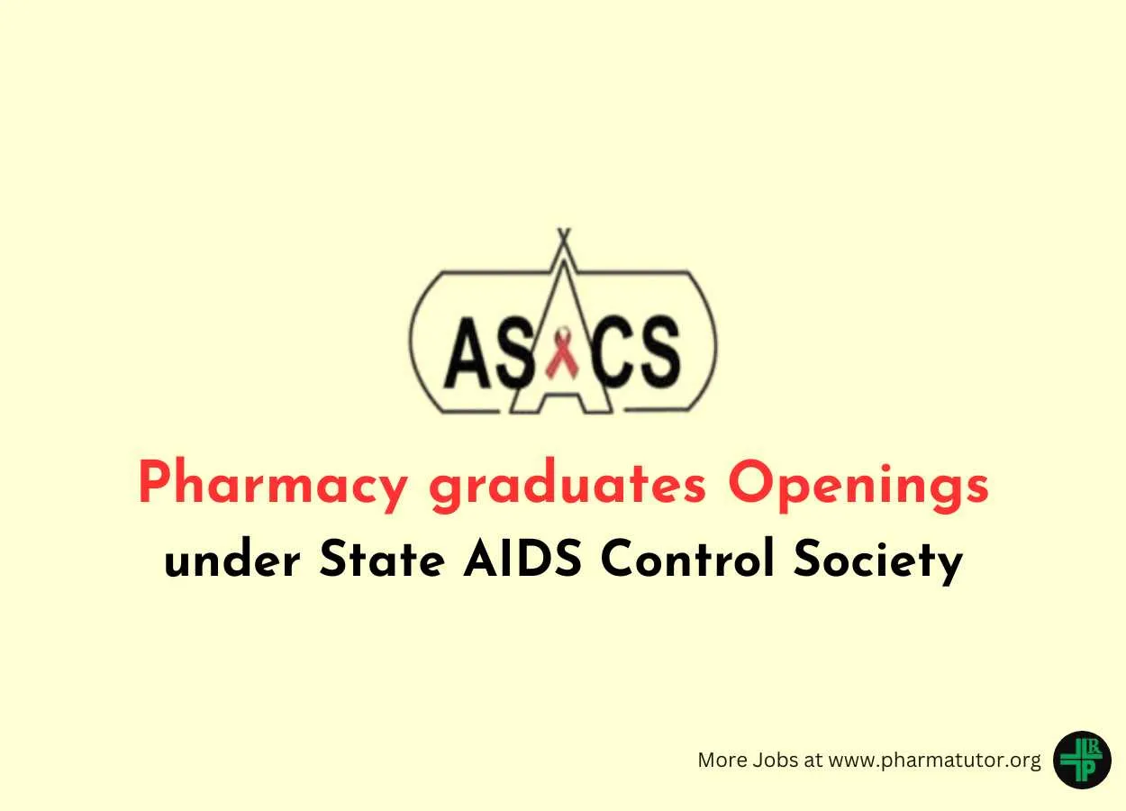 Openings for Pharmacy graduates under Assam State AIDS Control Society