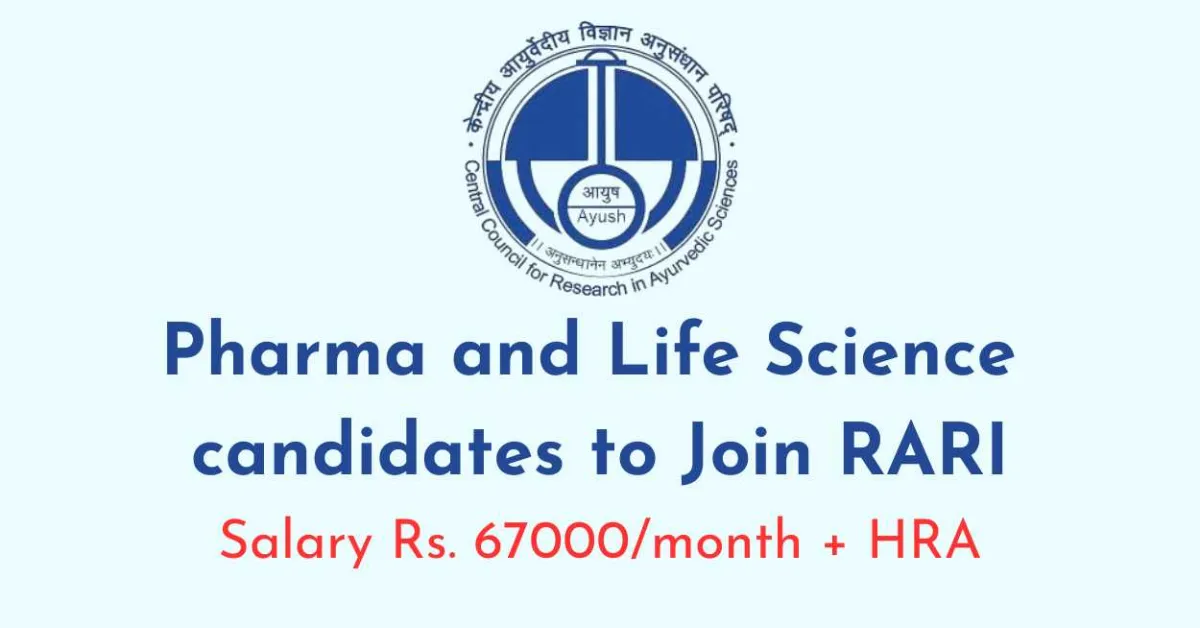 Opportunity for Pharma and Life Science candidates to Join RARI