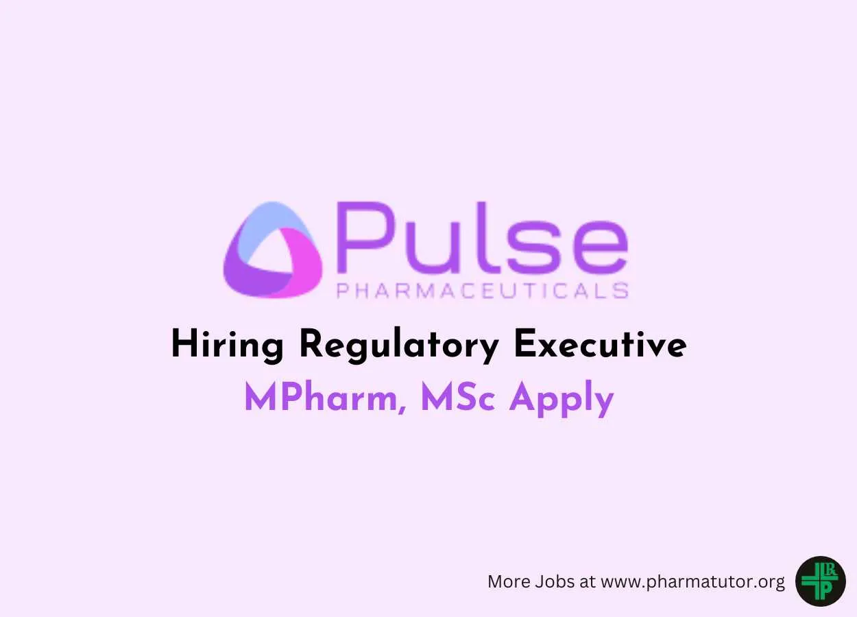 Pulse Pharma Hiring Regulatory Executive