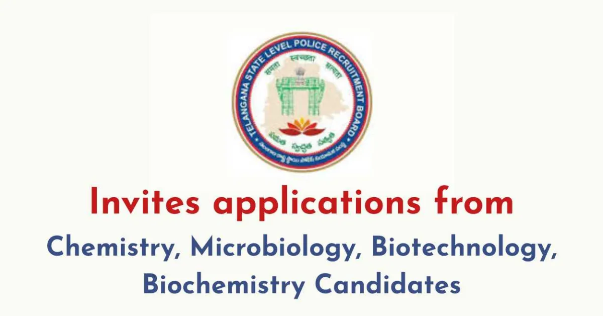 TSLPRB invites applications from Chemistry, Microbiology, Biotechnology, Biochemistry Candidates