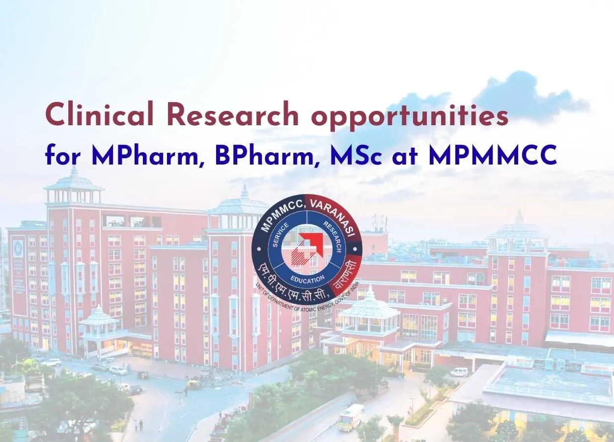 Clinical Research opportunities for MPharm, BPharm, MSc at MPMMCC