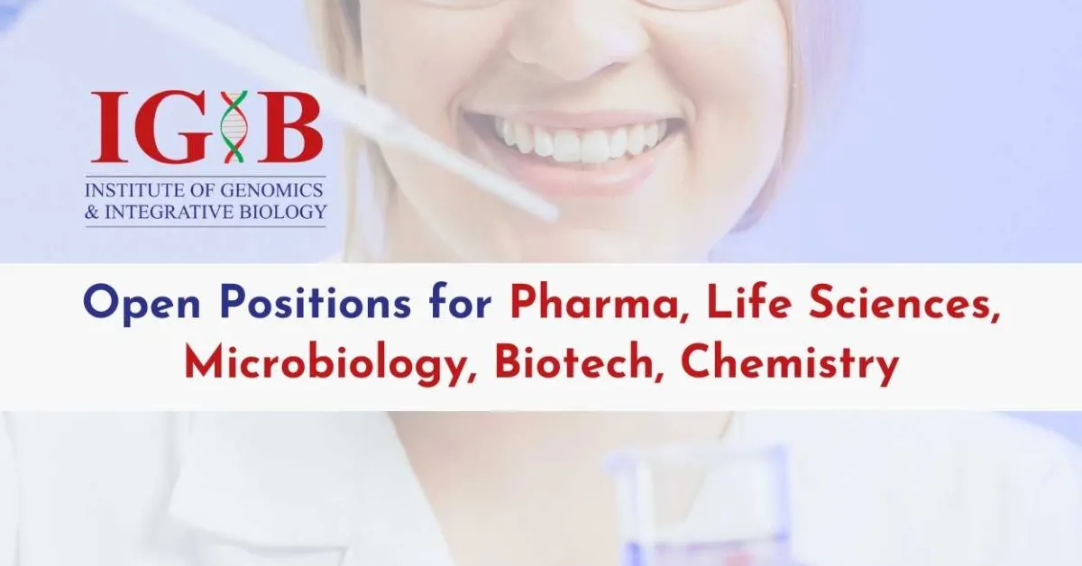 Research Opportunities at CSIR-IGIB