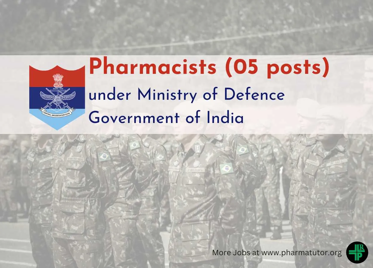 Ministry of Defence Hiring Pharmacists