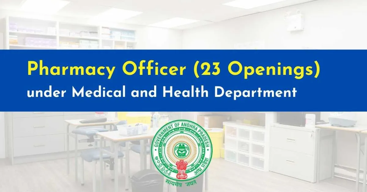 Medical and Health Department Announces Pharmacy Officer Recruitment - 23 Openings