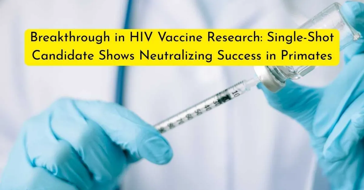 Breakthrough in HIV Vaccine Research : Single-Shot Candidate Shows Neutralizing Success in Primates