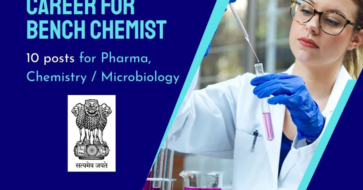 Career for Bench Chemist at Regional Drugs Testing Laboratory