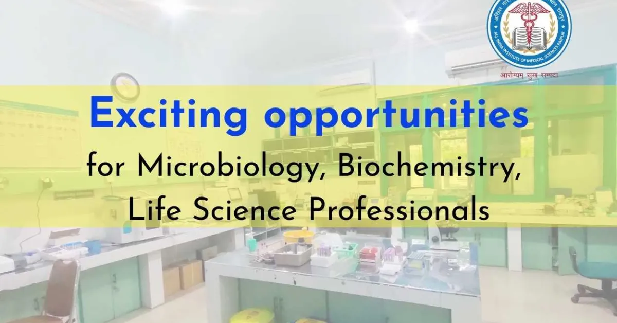 Exciting opportunities for Microbiology, Biochemistry, Life Science Professionals at State Level VRDL