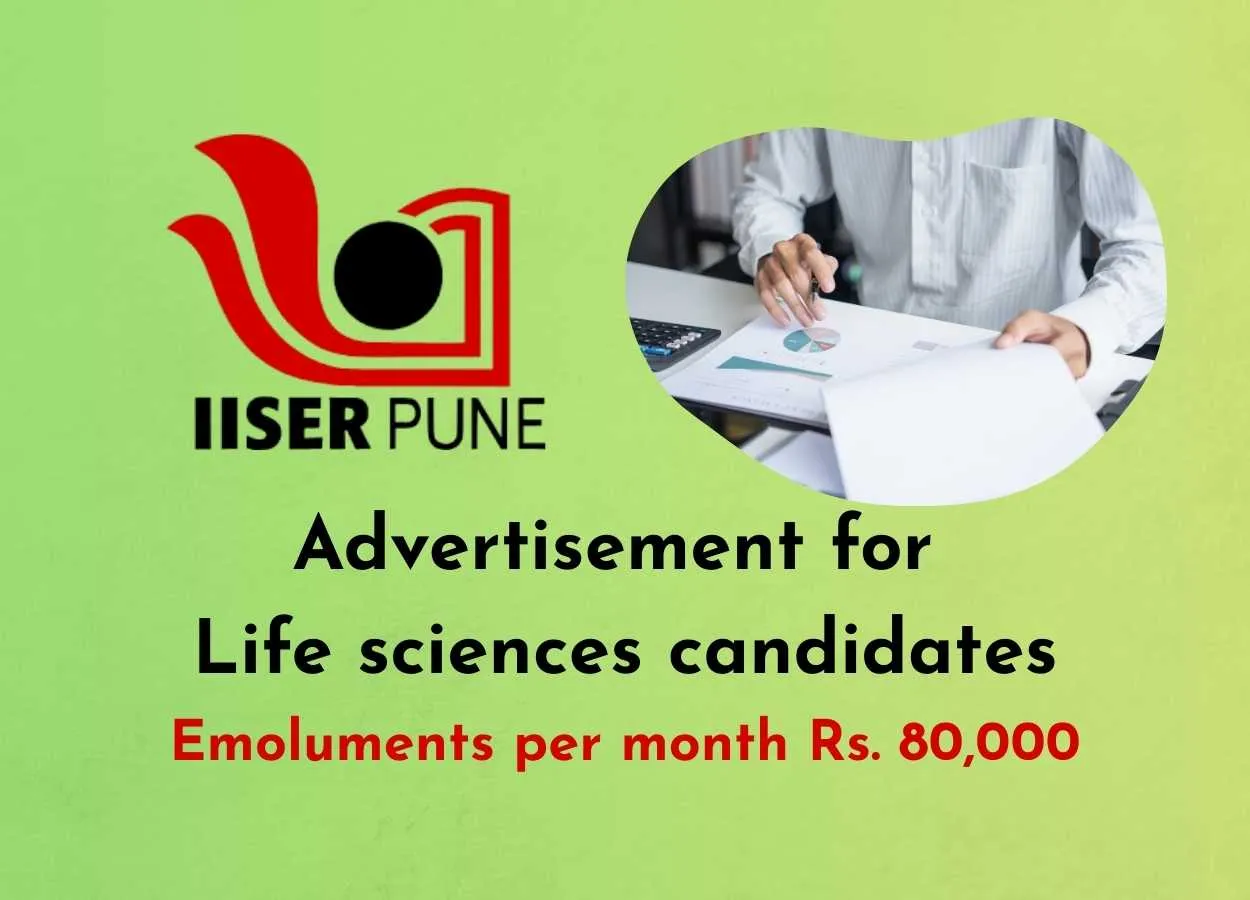 IISER Recruitment for Post-Doctoral Fellow (Life Sciences)