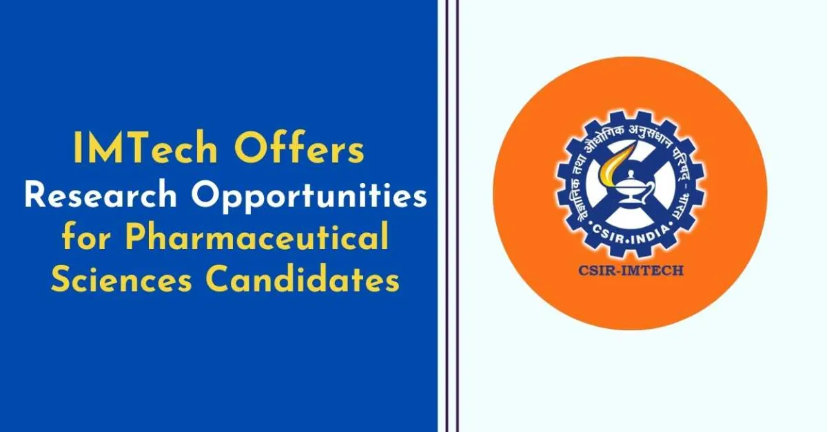 IMTech Invites Pharmaceutical Sciences Candidates for Research Positions