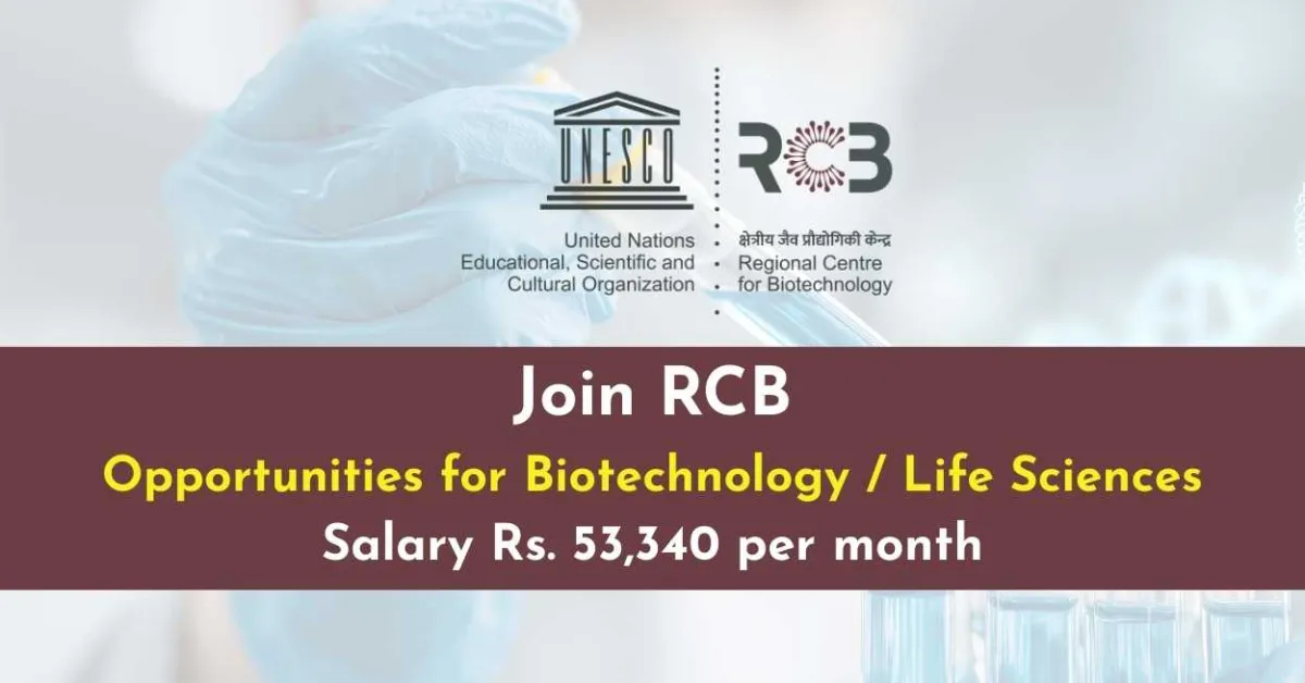Join RCB - Opportunities for Biotechnology / Life Sciences