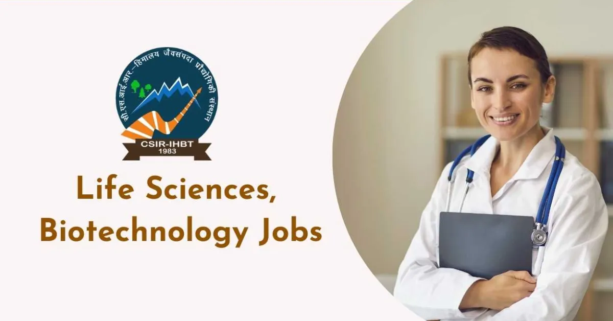 Life Sciences, Biotechnology Jobs at IHBT