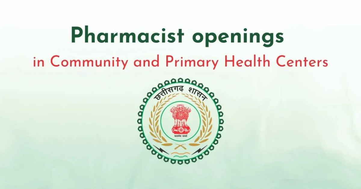 Pharmacist openings in Community and Primary Health Centers