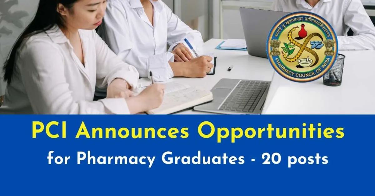 Pharmacy Council of India Announces Opportunities for Pharmacy Graduates