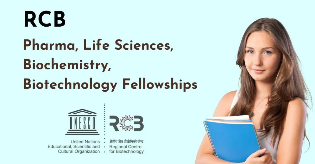 RCB Announces Pharma, Life Sciences, Biochemistry, Biotechnology Fellowships