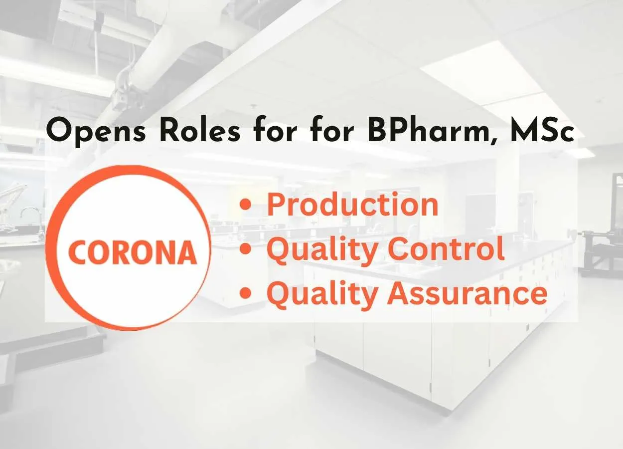 CORONA Remedies Opens Career Opportunities in Production, QC and QA