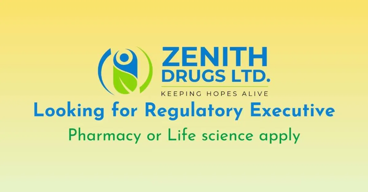Zenith Drugs Looking for Regulatory Executive