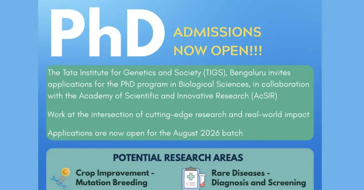 Admission to the PhD program at TIGS via AcSIR