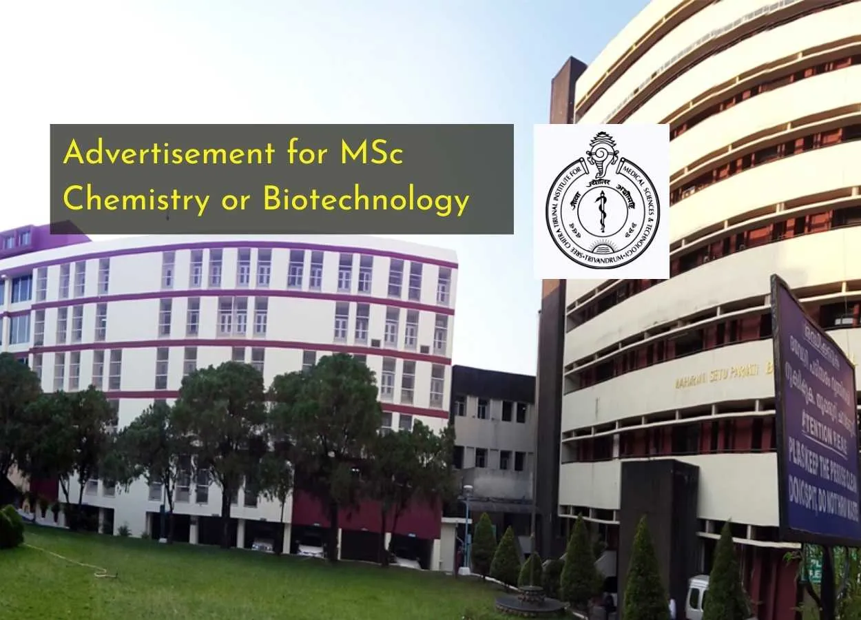 Advertisement for Research Scientist in Chemistry or Biotechnology at SCTIMST