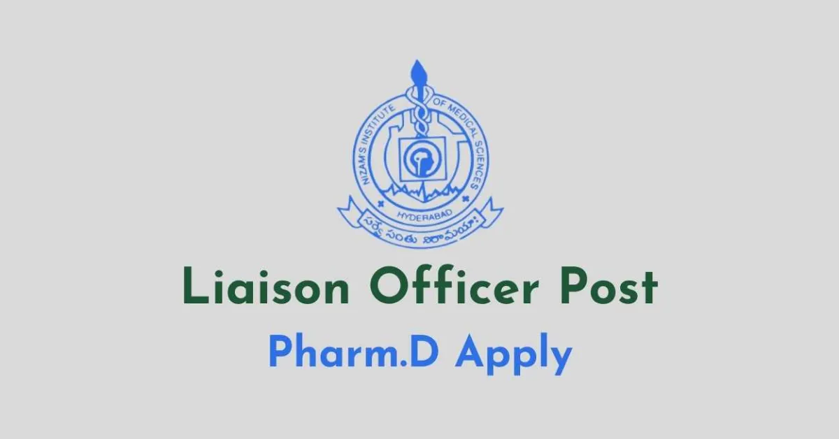 Applications are invited for post of Liaison Officer at NIMS