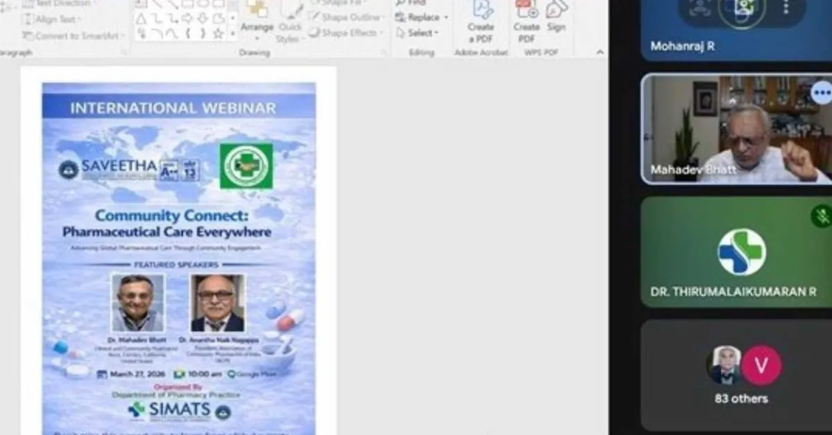 International Webinar Community Connect : Pharmaceutical Care Everywhere” Advancing global pharmaceutical care through active community engagement
