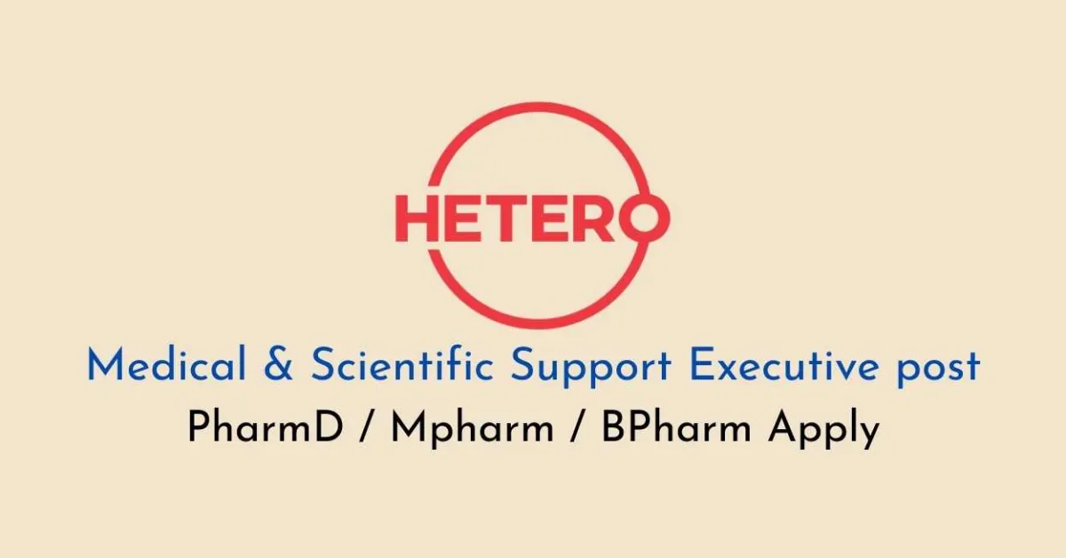 Hetero looking for Medical & Scientific Support Executive