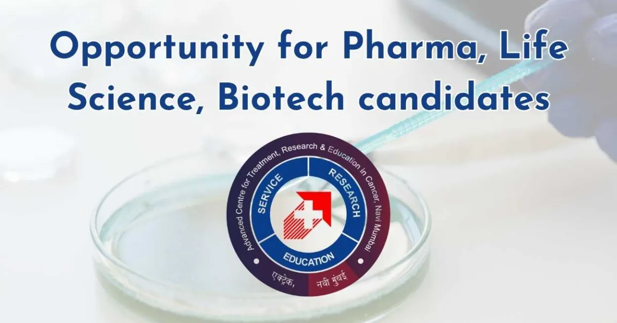 Opportunity for Pharma, Life Science Biotech candidates at ACTREC