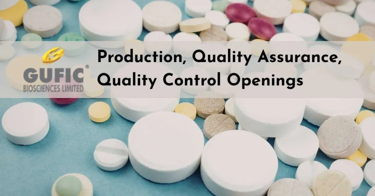 Quality Control, Production and Packing Jobs at Gufic Biosciences