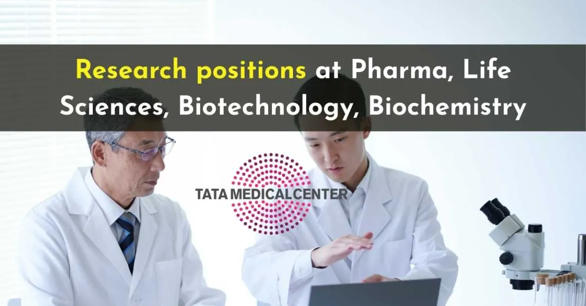 Research positions at Pharma, Life Sciences, Biotechnology, Biochemistry at TTCRRC