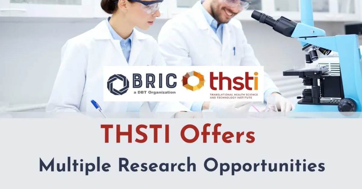 THSTI Offers Multiple Research Opportunities