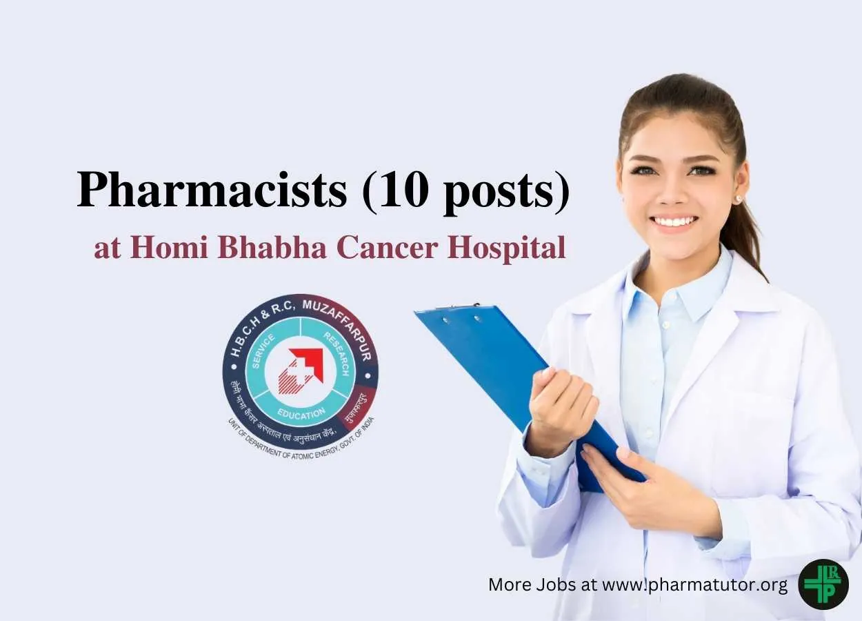 Walk in Interview for Pharmacists at Homi Bhabha Cancer Hospital