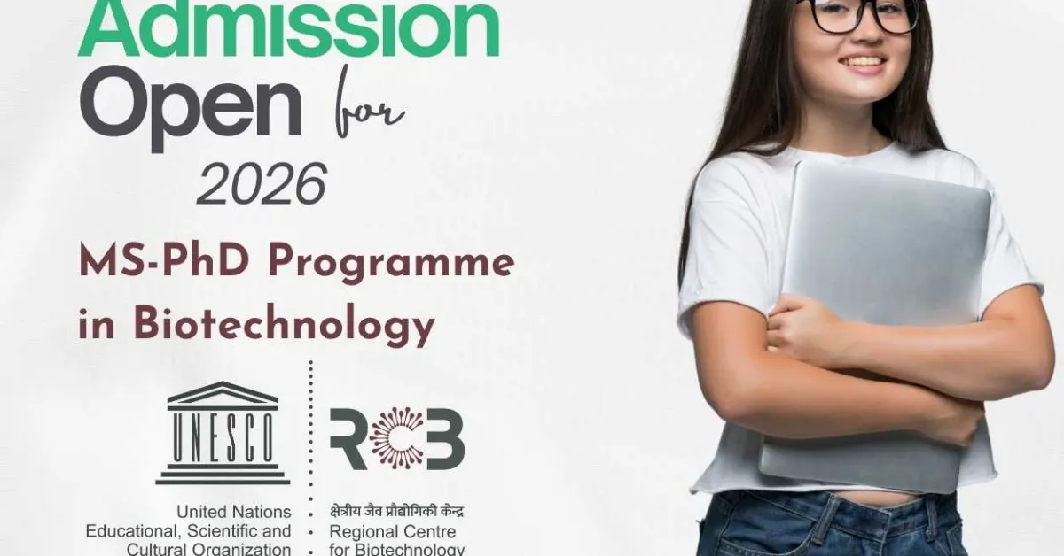 Admission to MS-PhD Programme in Biotechnology 2026