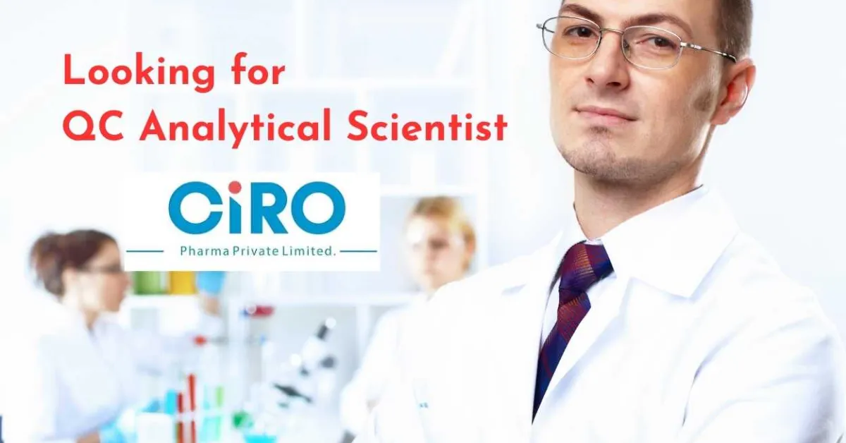 CiRO Pharma looking for QC Analytical Scientist
