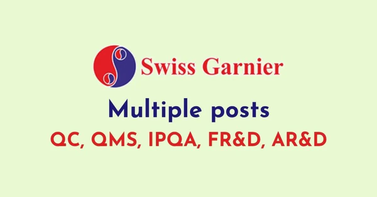 Multiple posts at Swiss Garnier Life Sciences