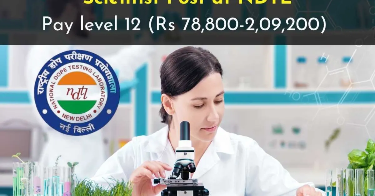 National Dope Testing Laboratory hiring Scientist | PhD in Chemical / Biological / Pharmaceutical Sciences can apply