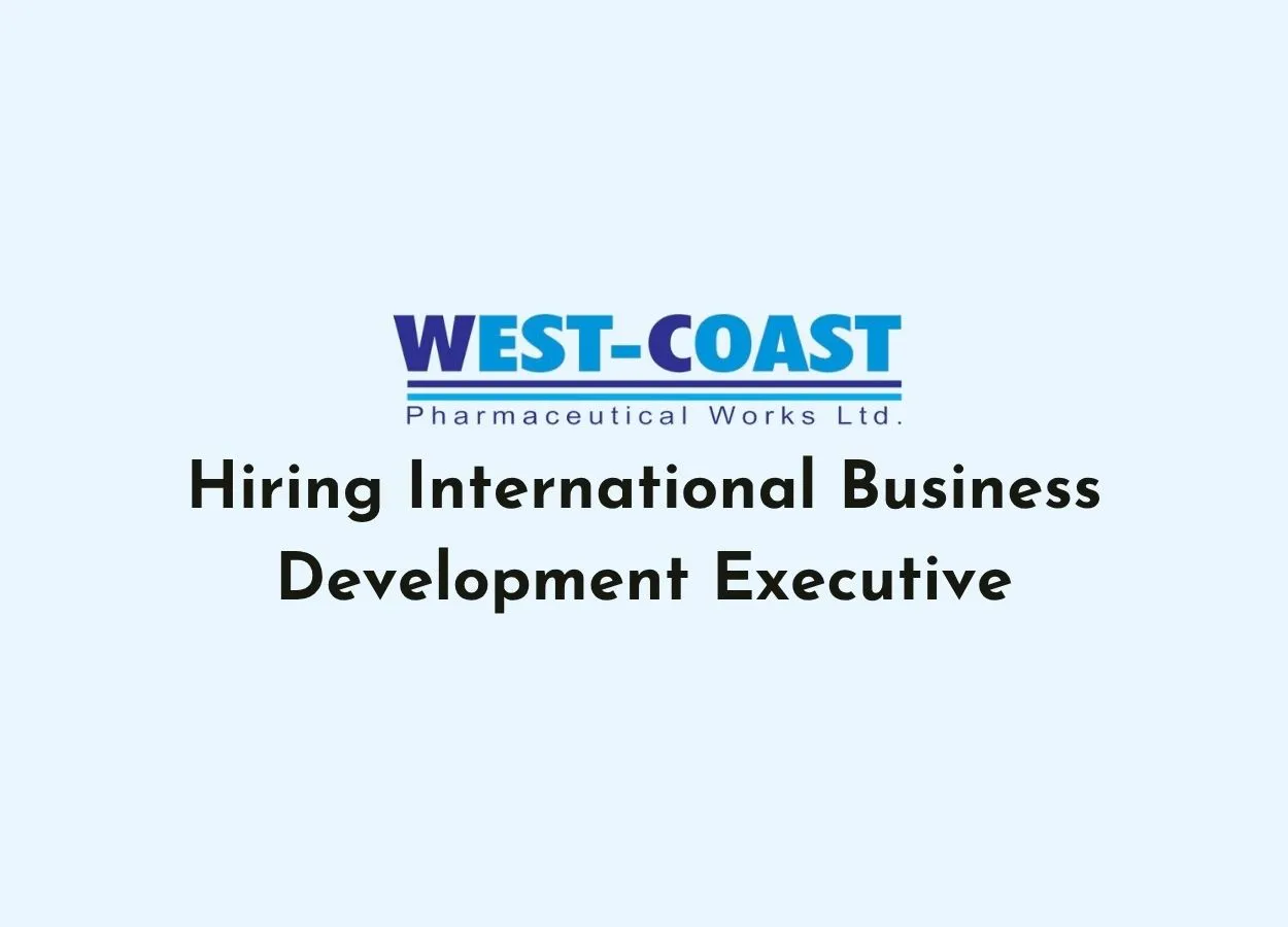 West Coast Pharma Hiring International Business Development Executive
