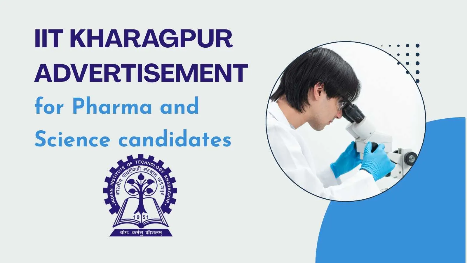 Advertisement for Pharma and Science candidates at Indian Institute of Technology