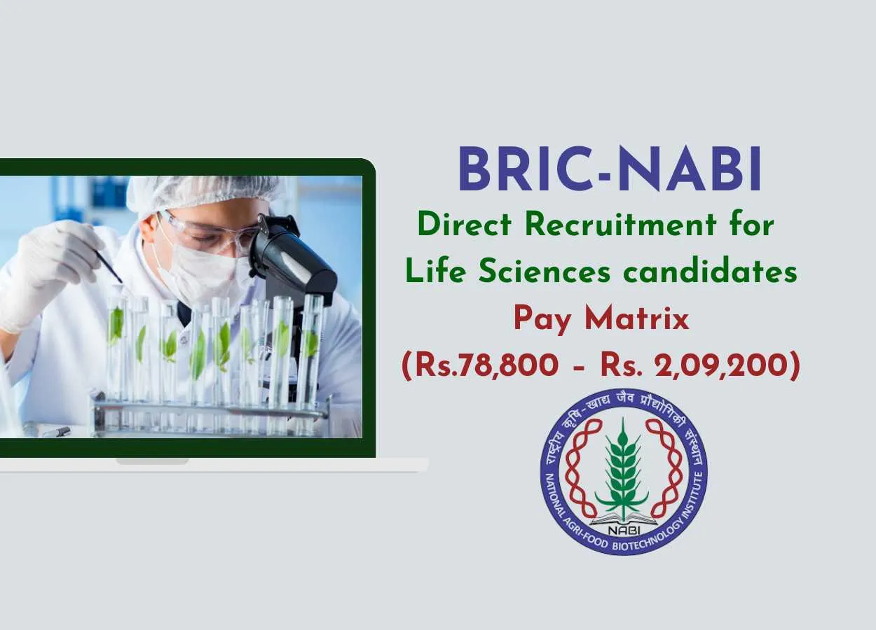 Direct Recruitment for Life Sciences candidates at BRIC-NABI