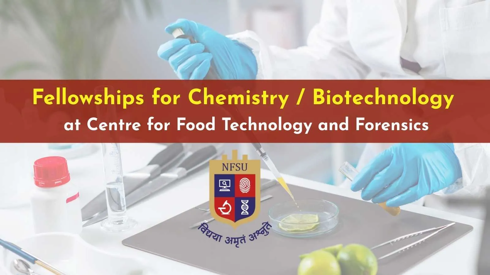 Fellowships for Chemistry / Biotechnology at Centre for Food Technology and Forensics