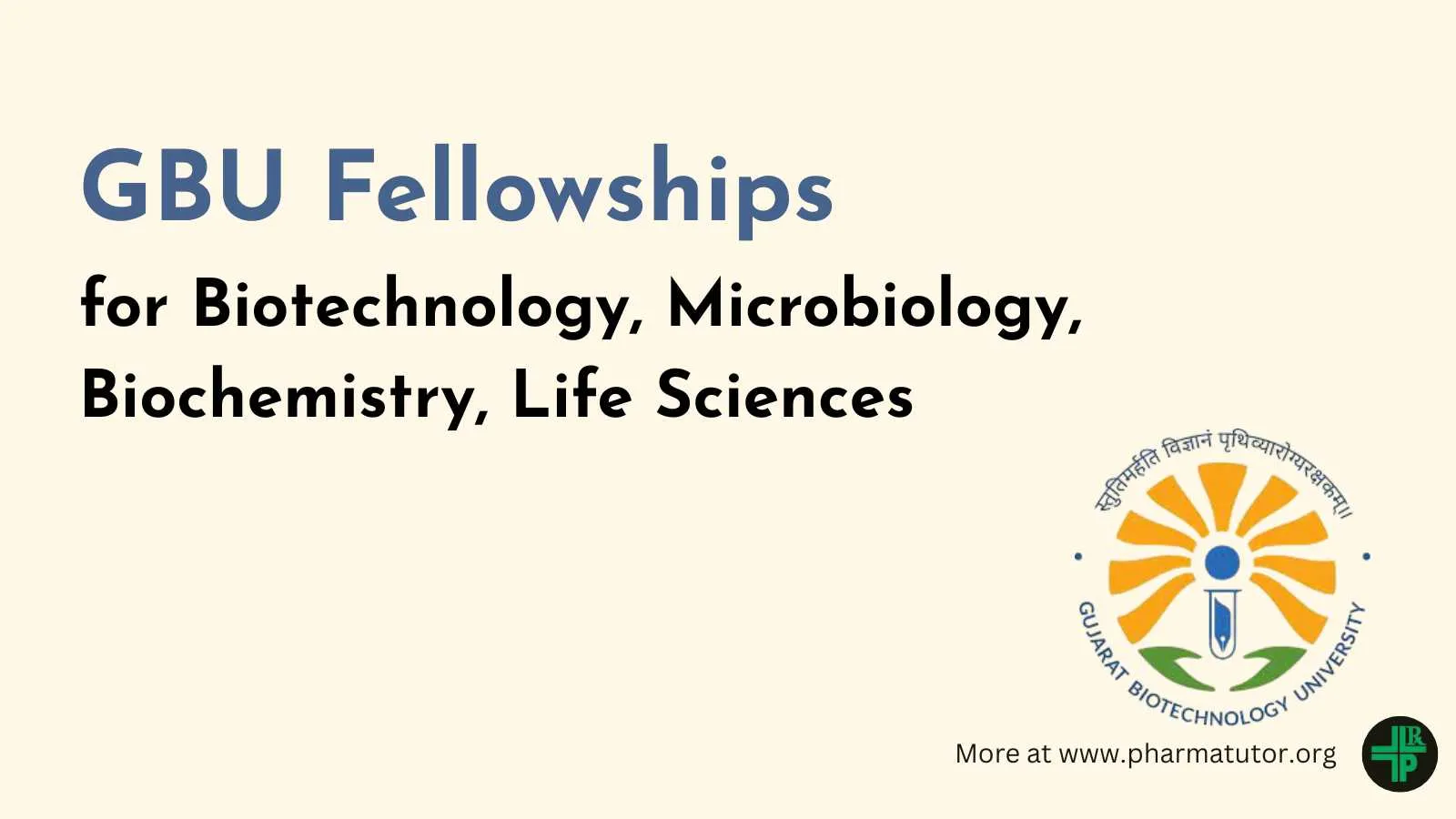 Life Sciences Candidates Can Apply for GBU Fellowships | Check Eligibility