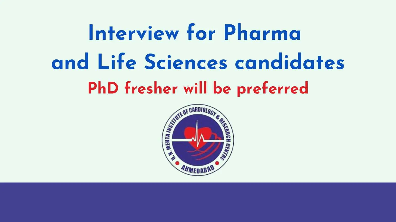 Interview for Pharma and Life Sciences candidates at UNMICRC