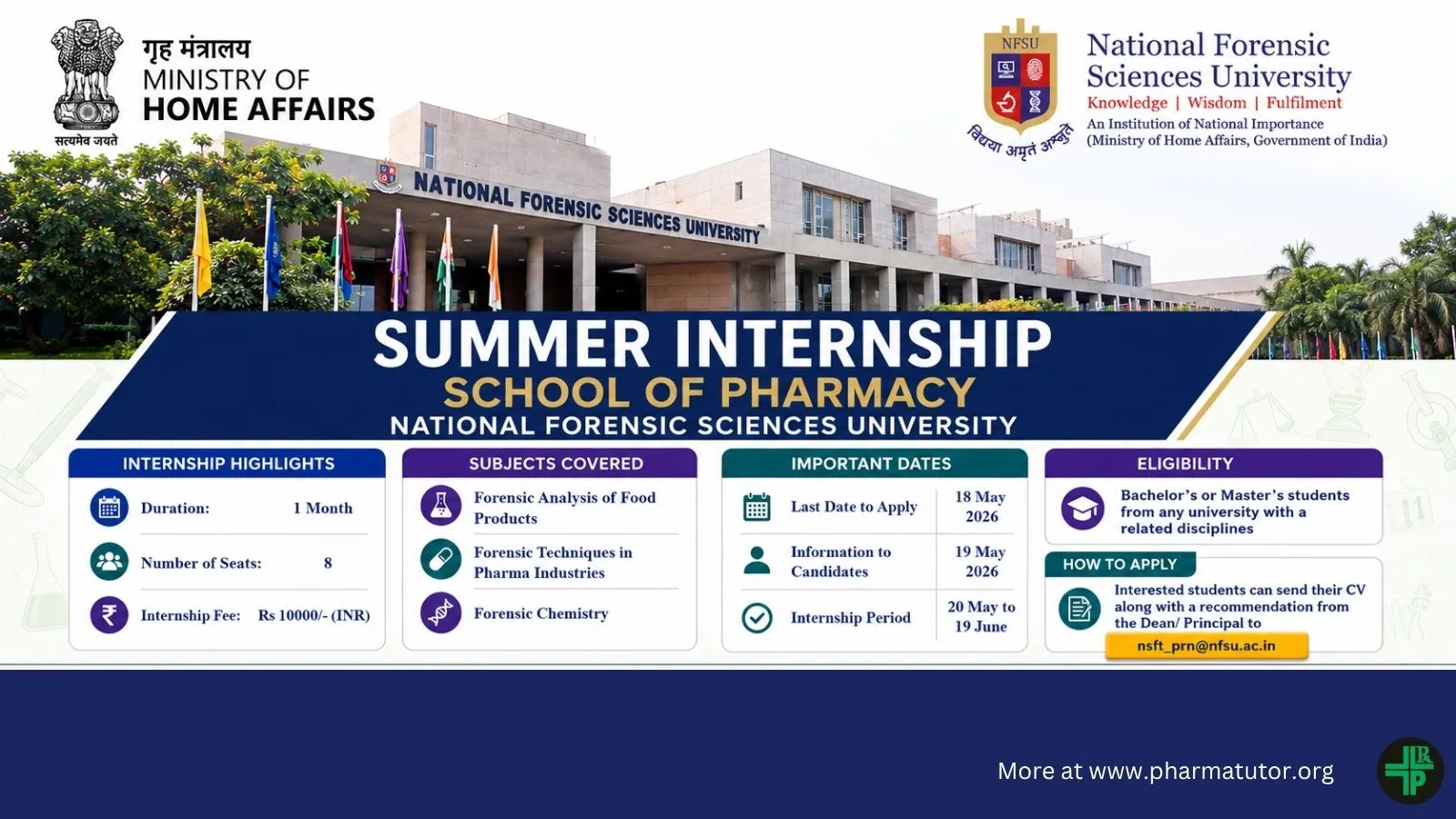 NFSU Summer Internship